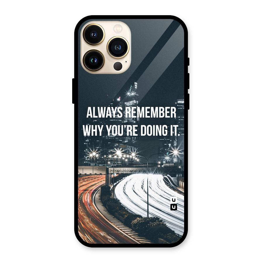 Always Remember Glass Back Case for iPhone 13 Pro Max