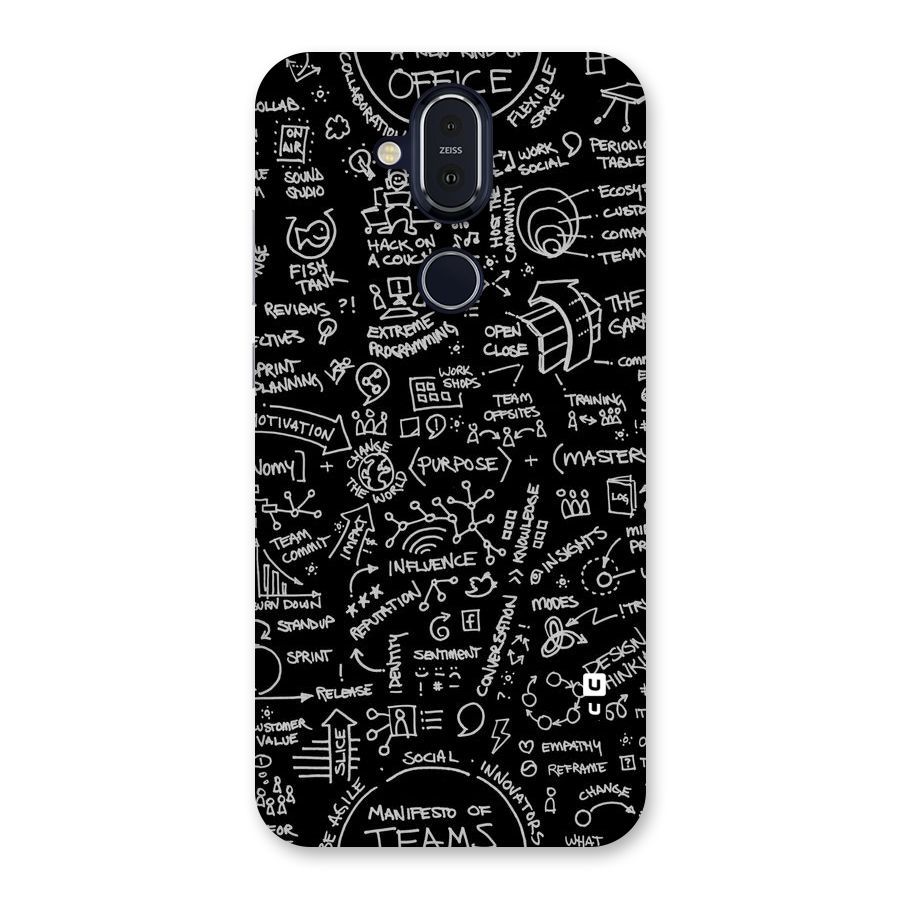 Anatomy Pattern Back Case for Nokia 8.1