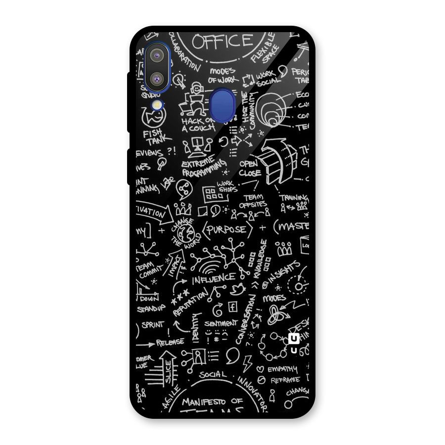 Anatomy Pattern Glass Back Case for Galaxy M20