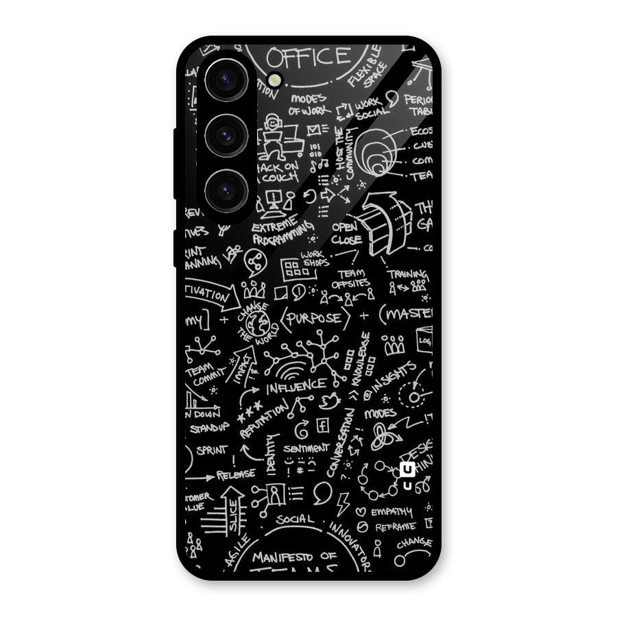 Anatomy Pattern Glass Back Case for Galaxy S23 Plus
