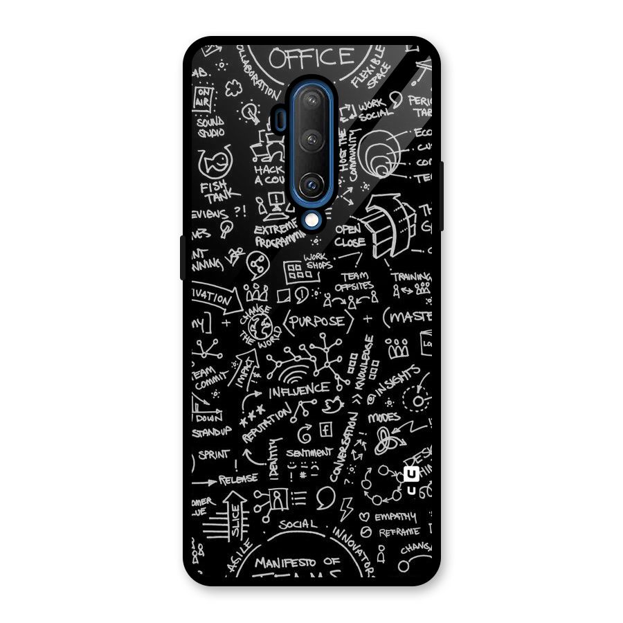 Anatomy Pattern Glass Back Case for OnePlus 7T Pro