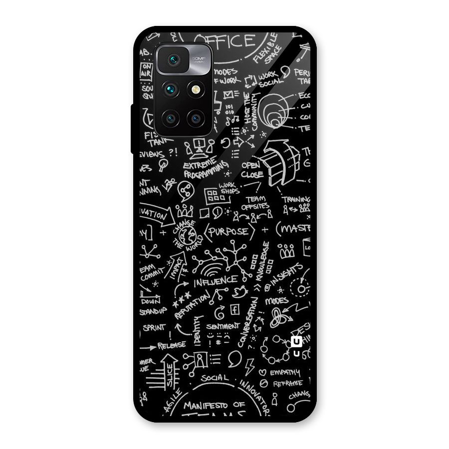 Anatomy Pattern Glass Back Case for Redmi 10 Prime
