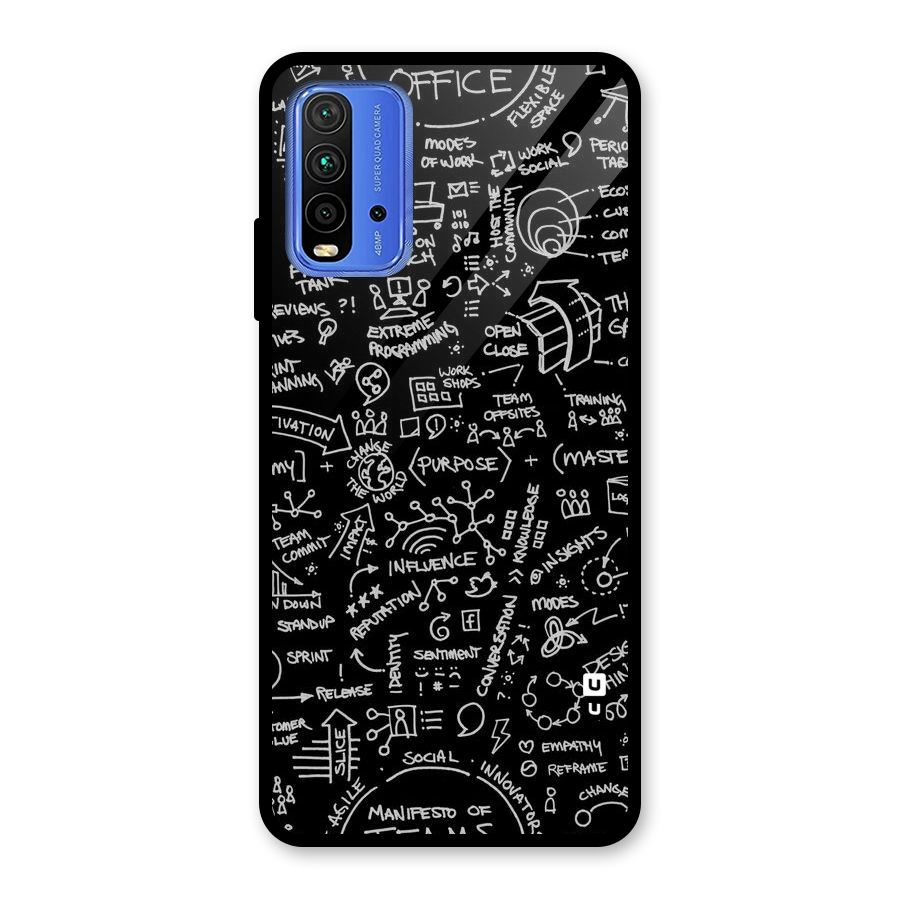 Anatomy Pattern Glass Back Case for Redmi 9 Power