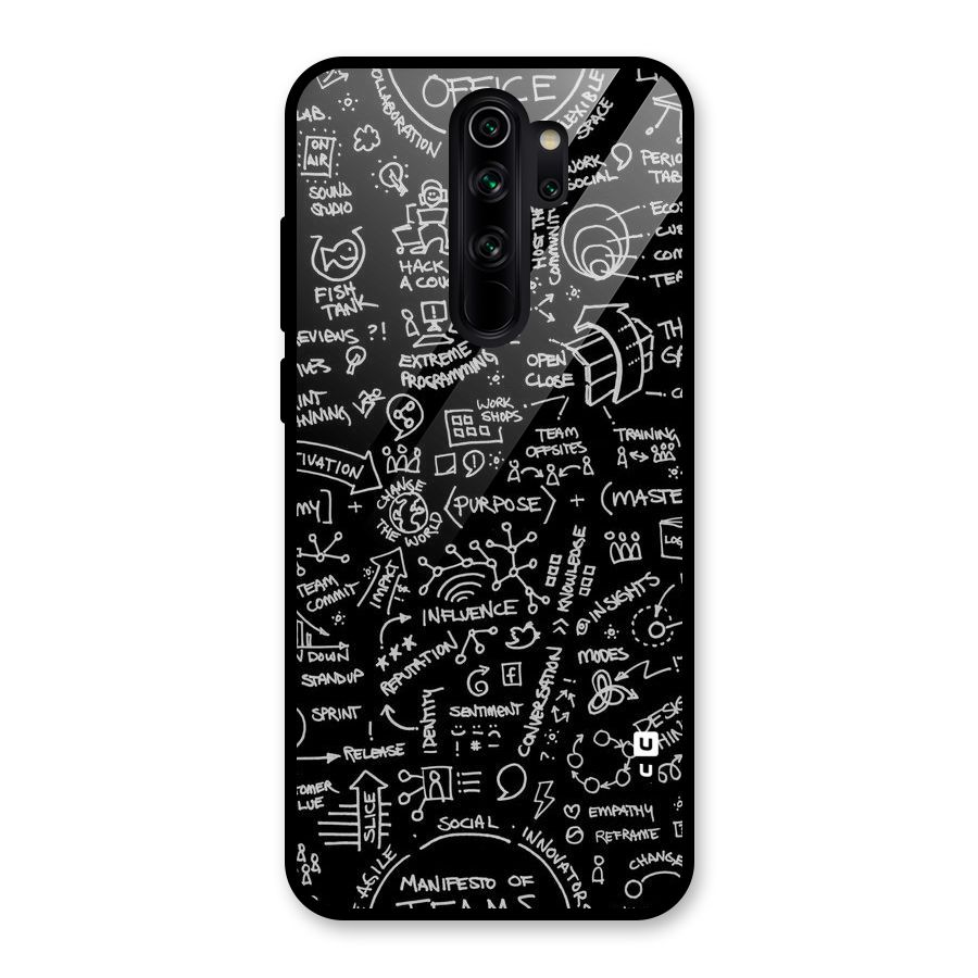 Anatomy Pattern Glass Back Case for Redmi Note 8 Pro
