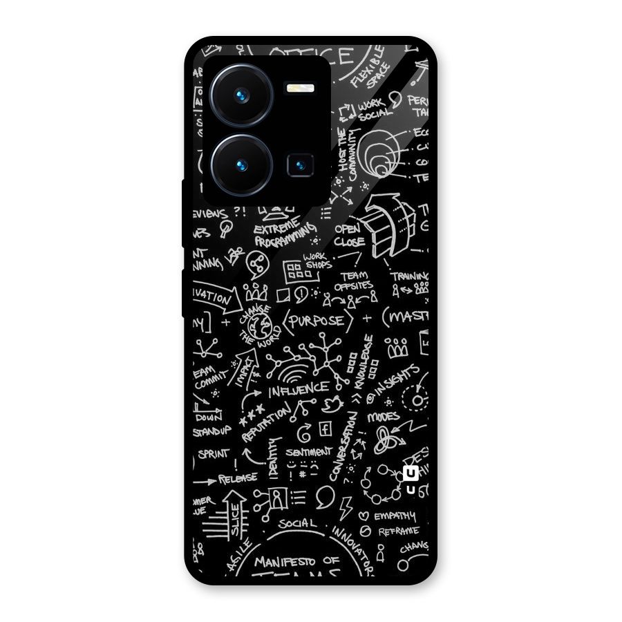 Anatomy Pattern Glass Back Case for Vivo Y35