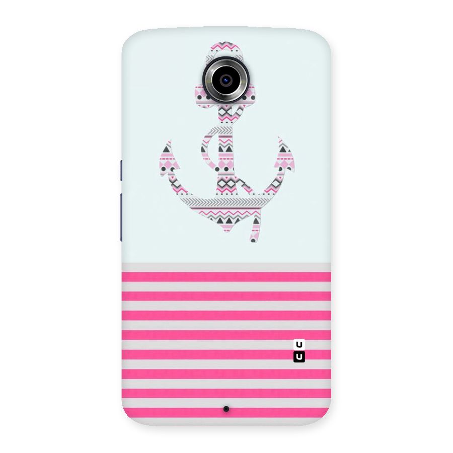 Anchor Design Stripes Back Case for Nexsus 6