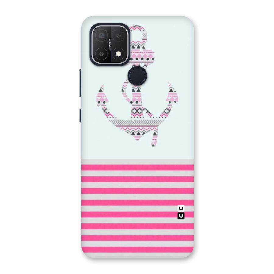 Anchor Design Stripes Back Case for Oppo A15s