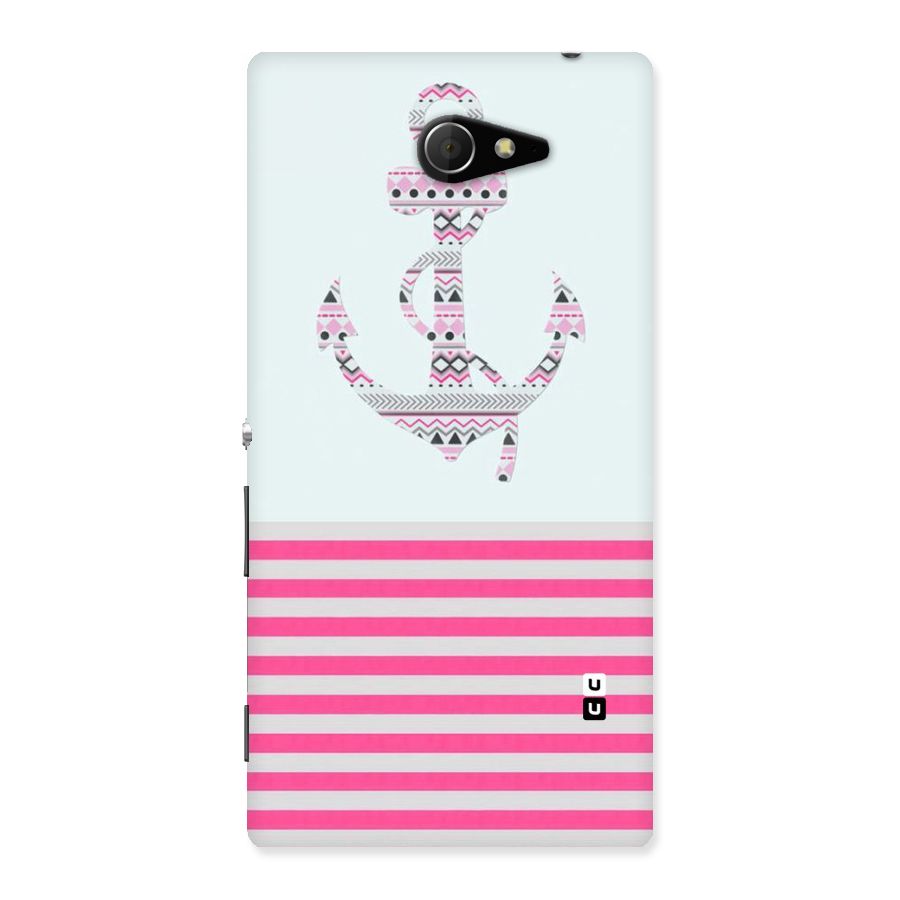 Anchor Design Stripes Back Case for Sony Xperia M2