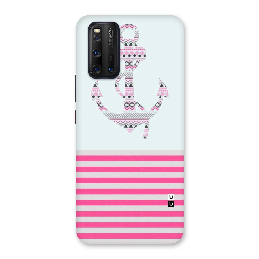 Anchor Design Stripes Back Case for Vivo iQOO 3