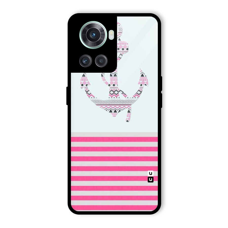 Anchor Design Stripes Glass Back Case for OnePlus 10R