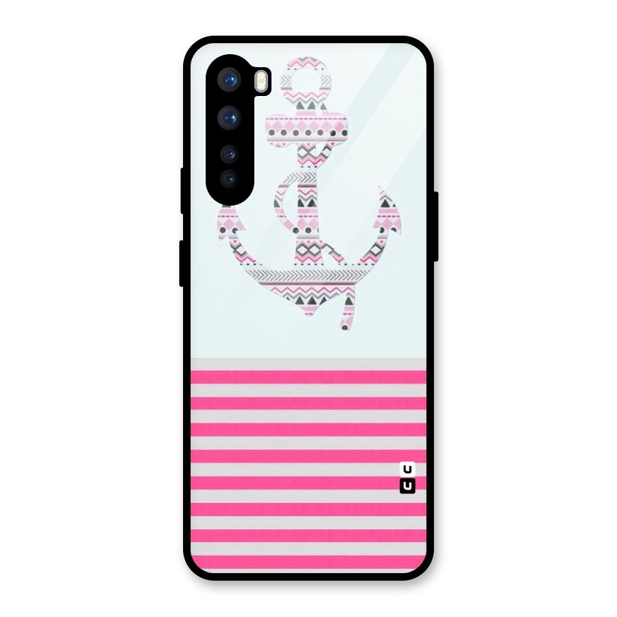 Anchor Design Stripes Glass Back Case for OnePlus Nord