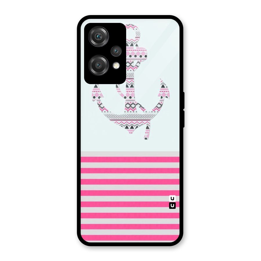 Anchor Design Stripes Glass Back Case for OnePlus Nord CE 2 Lite 5G