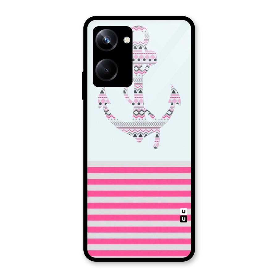Anchor Design Stripes Glass Back Case for Realme 10 Pro