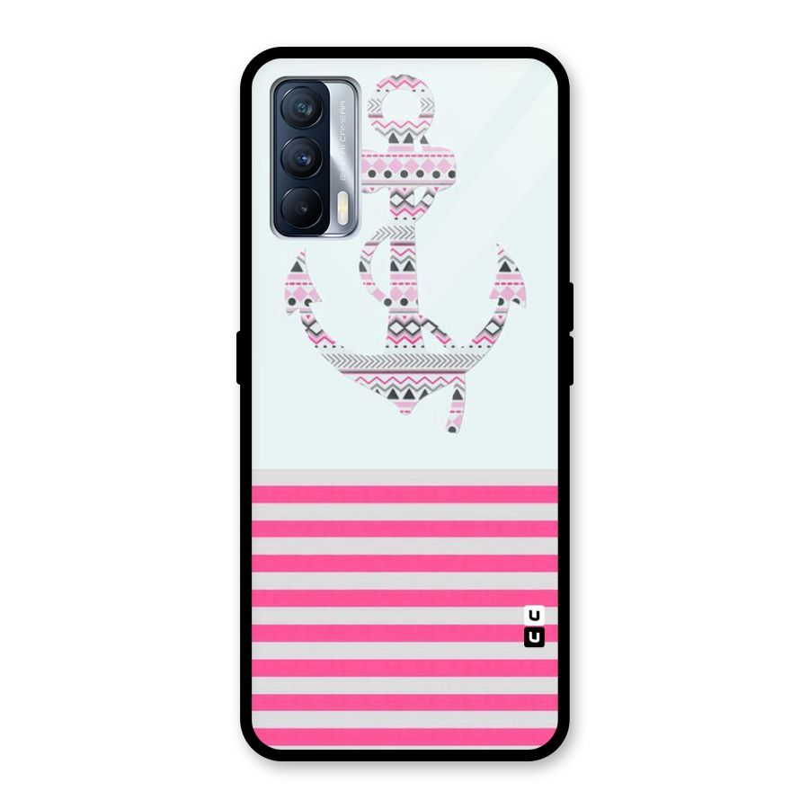 Anchor Design Stripes Glass Back Case for Realme X7