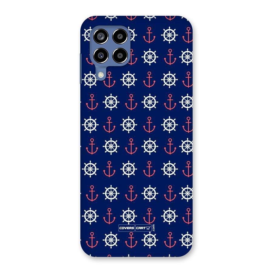 Anchor Pattern Blue Back Case for Galaxy M53 5G