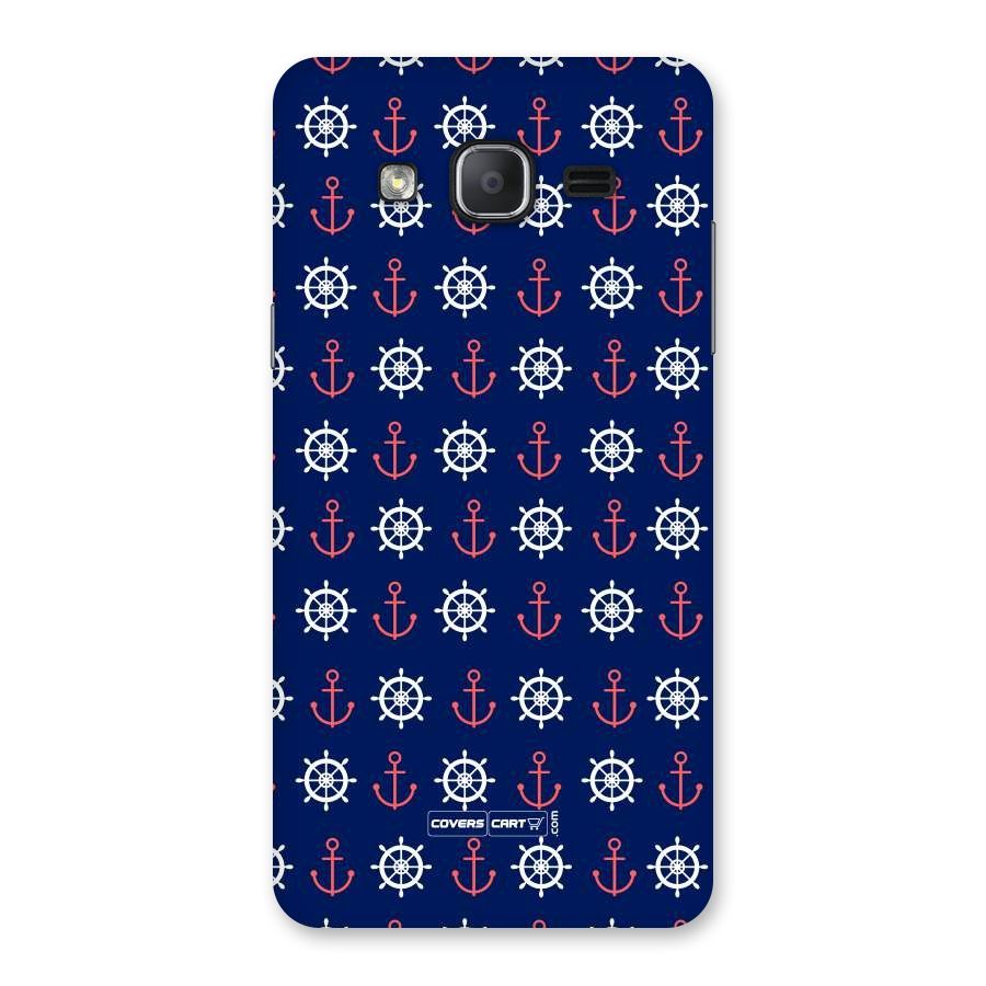 Anchor Pattern Blue Back Case for Galaxy On7 2015