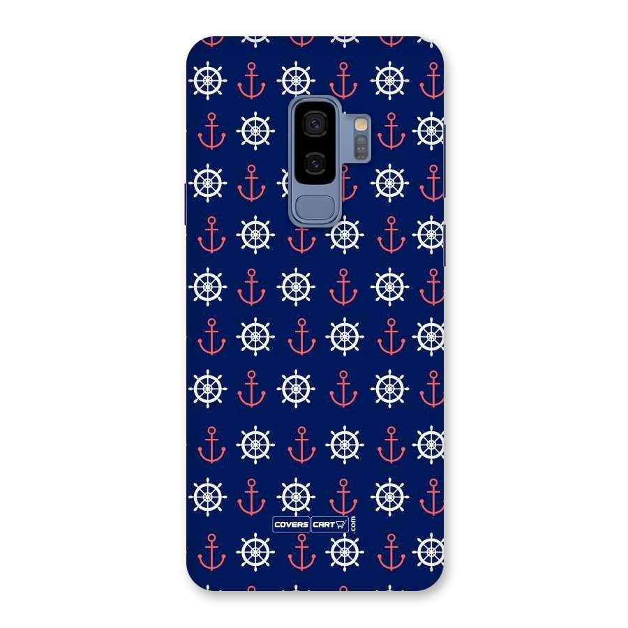 Anchor Pattern Blue Back Case for Galaxy S9 Plus