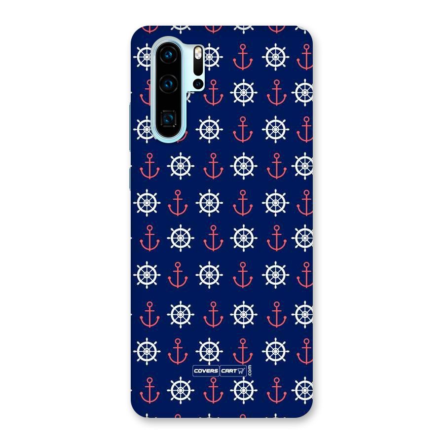 Anchor Pattern Blue Back Case for Huawei P30 Pro