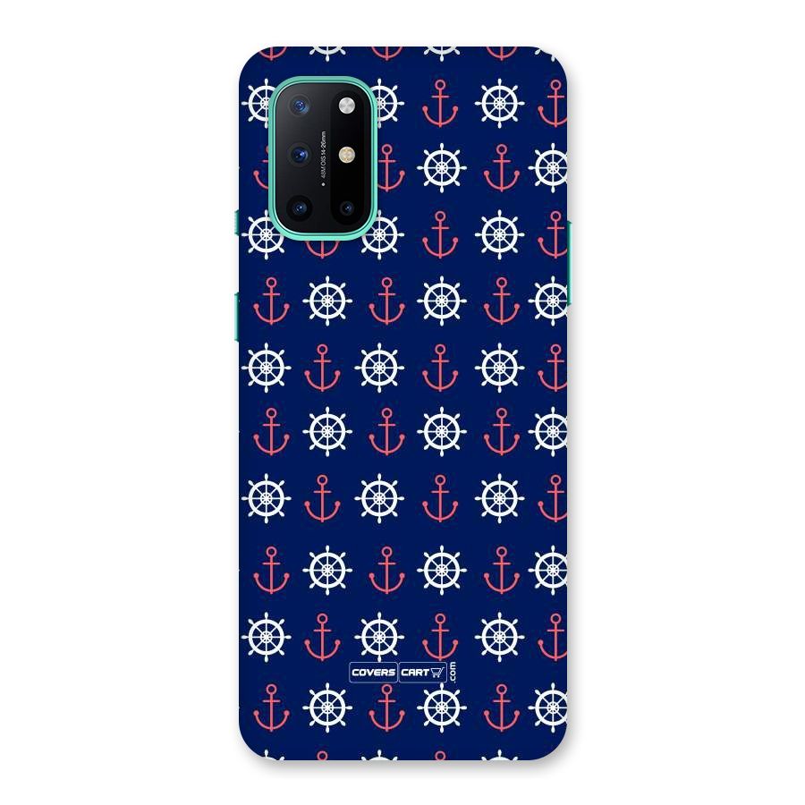 Anchor Pattern Blue Back Case for OnePlus 8T