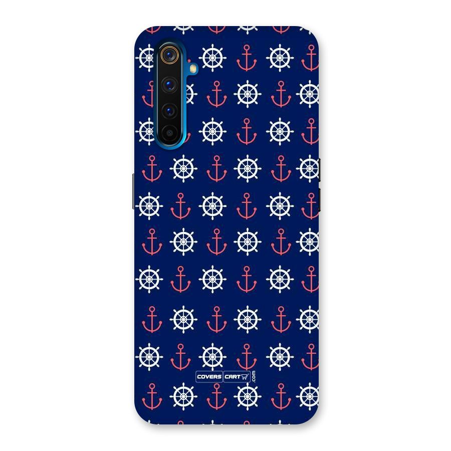 Anchor Pattern Blue Back Case for Realme 6 Pro