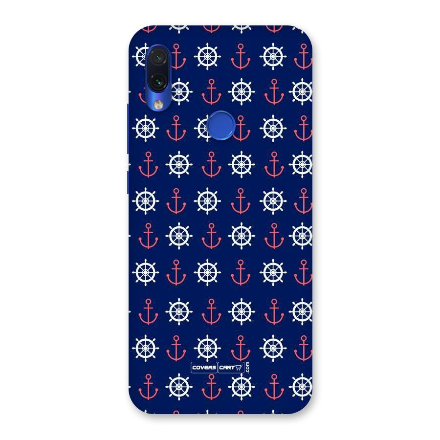 Anchor Pattern Blue Back Case for Redmi Note 7