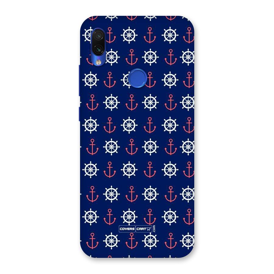 Anchor Pattern Blue Back Case for Redmi Note 7S