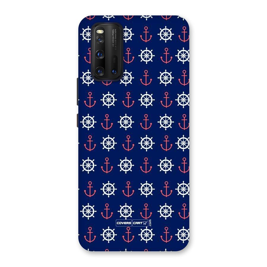 Anchor Pattern Blue Back Case for Vivo iQOO 3