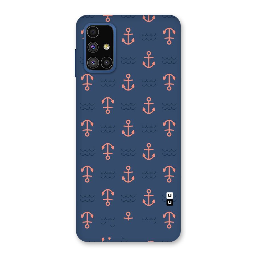 Anchor Sea Blue Back Case for Galaxy M51