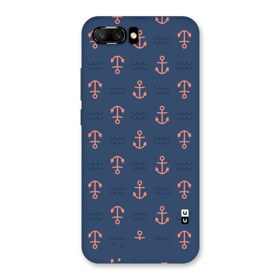 Anchor Sea Blue Back Case for Honor 10