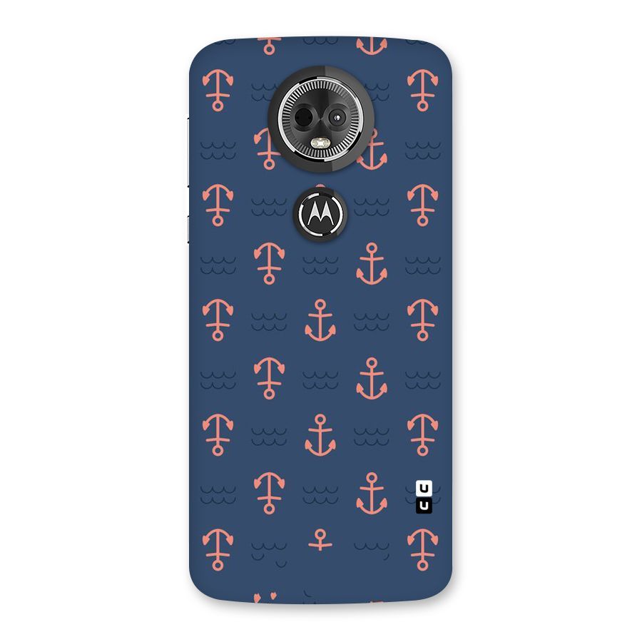 Anchor Sea Blue Back Case for Moto E5 Plus