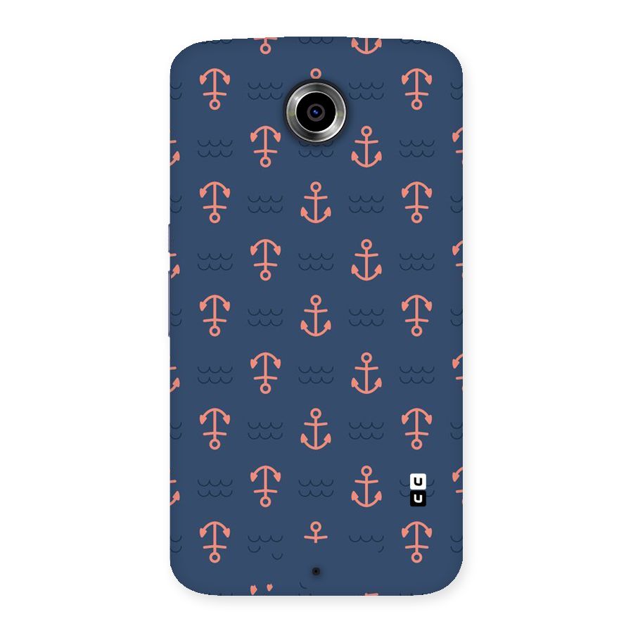 Anchor Sea Blue Back Case for Nexsus 6