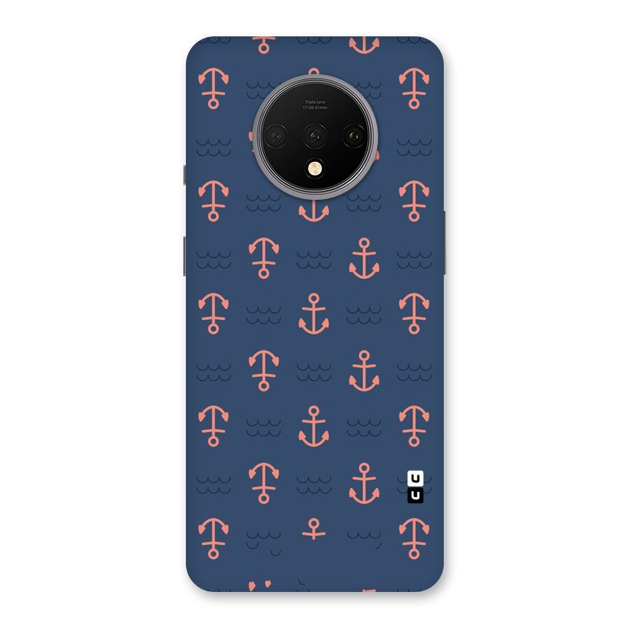 Anchor Sea Blue Back Case for OnePlus 7T