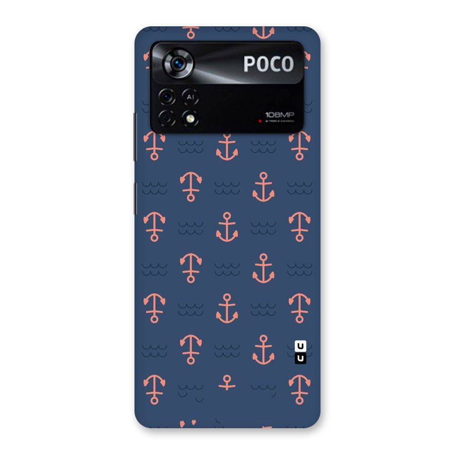 Anchor Sea Blue Back Case for Poco X4 Pro 5G