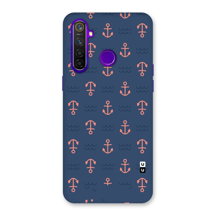 Anchor Sea Blue Back Case for Realme 5 Pro
