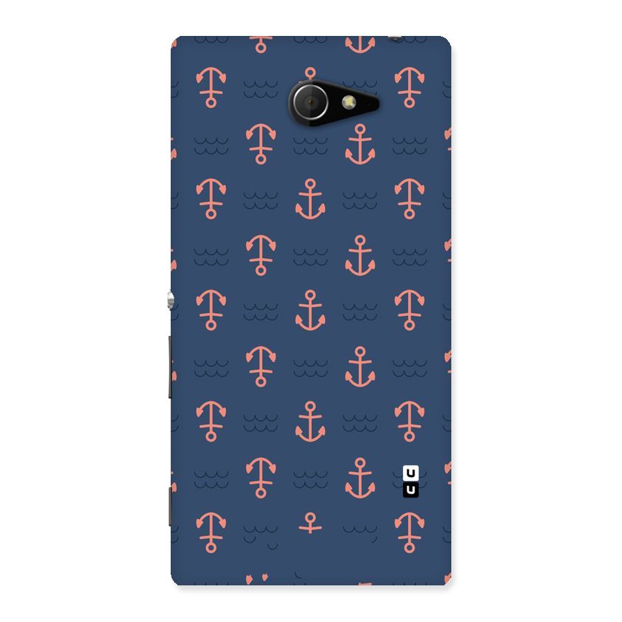 Anchor Sea Blue Back Case for Sony Xperia M2