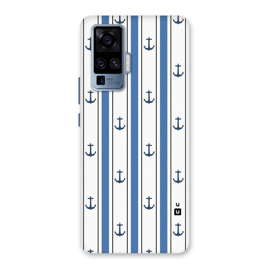 Anchor Stripe Lines Back Case for Vivo X50 Pro