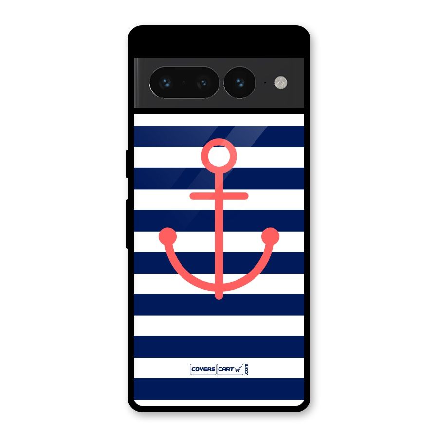 Anchor Stripes Glass Back Case for Google Pixel 7 Pro