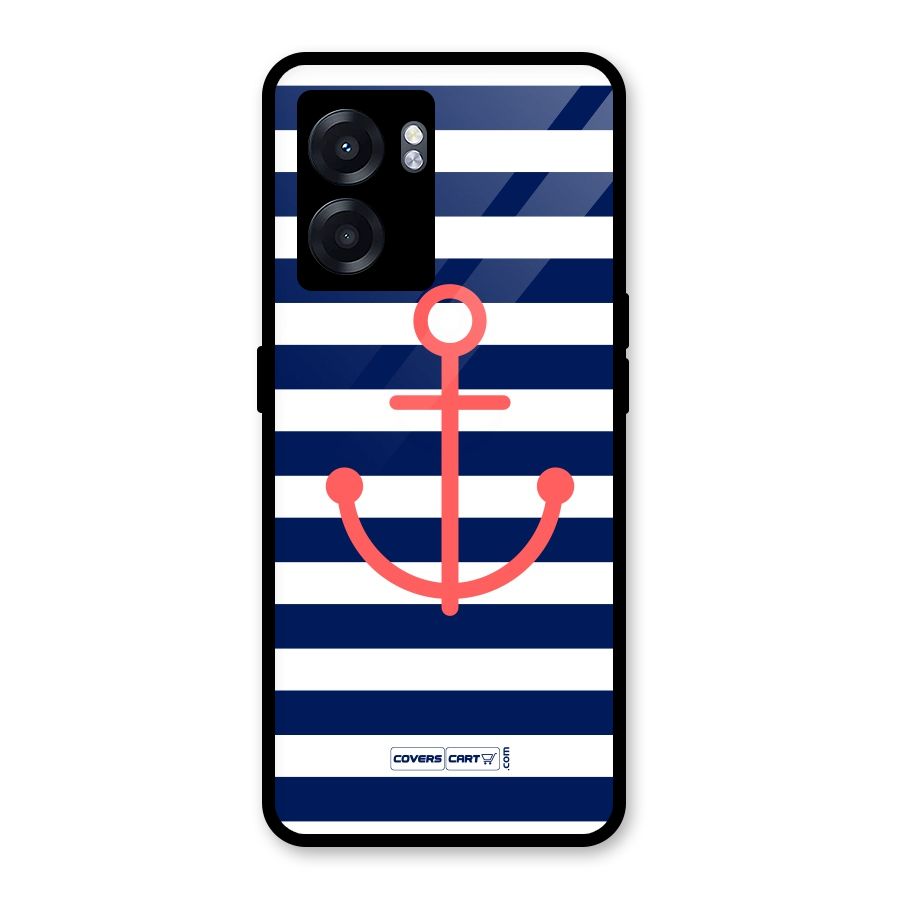 Anchor Stripes Glass Back Case for Realme Narzo 50 5G