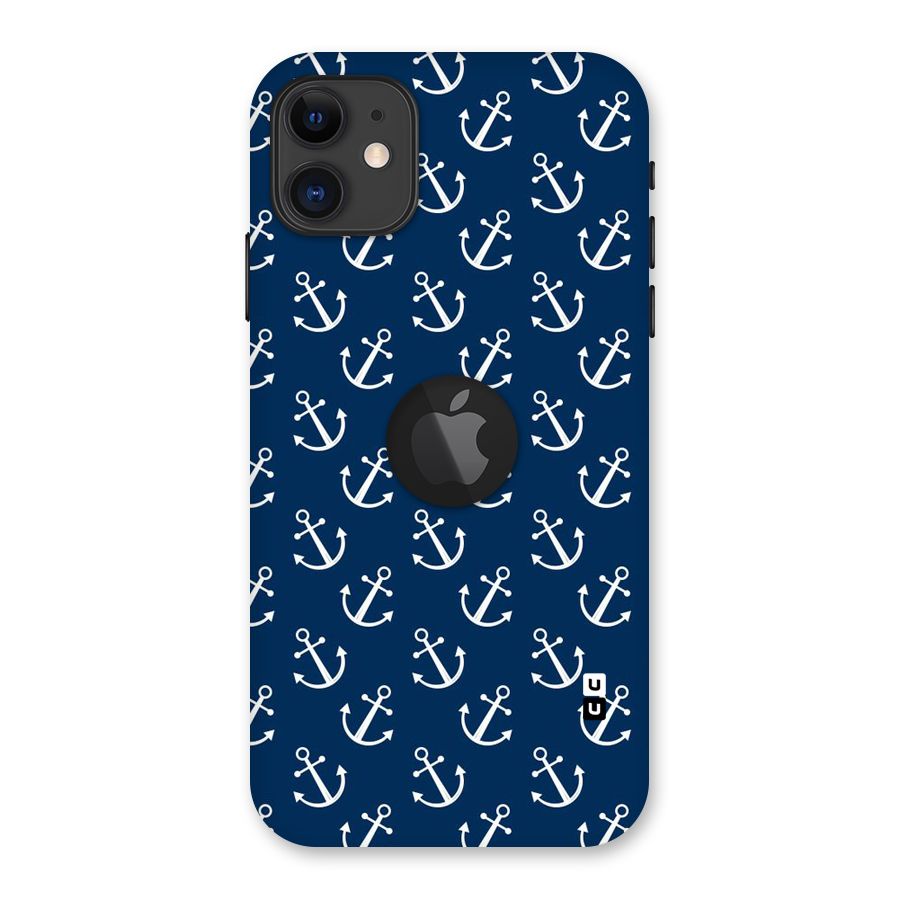 Anchor Zig Pattern Back Case for iPhone 11 Logo Cut