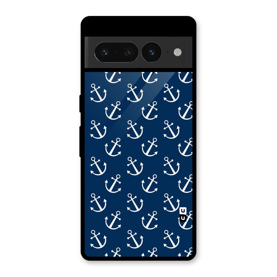 Anchor Zig Pattern Glass Back Case for Google Pixel 7 Pro