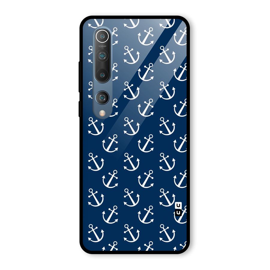 Anchor Zig Pattern Glass Back Case for Mi 10