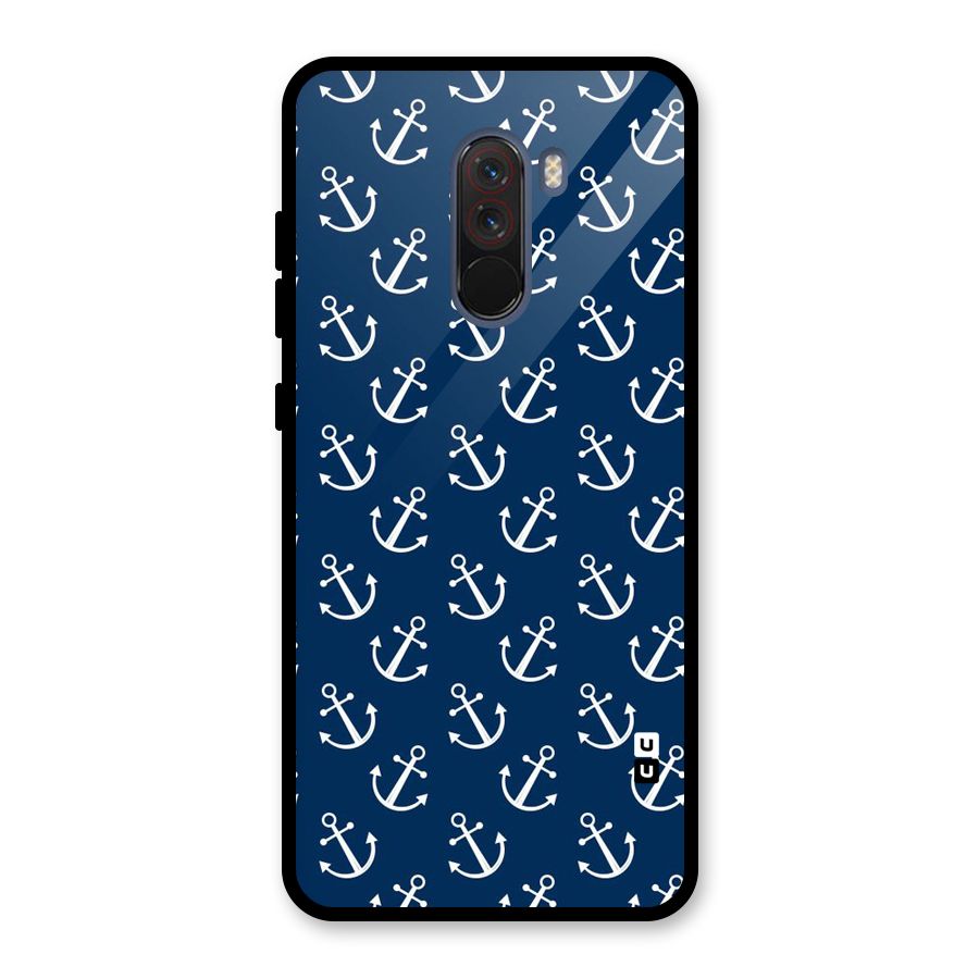 Anchor Zig Pattern Glass Back Case for Poco F1