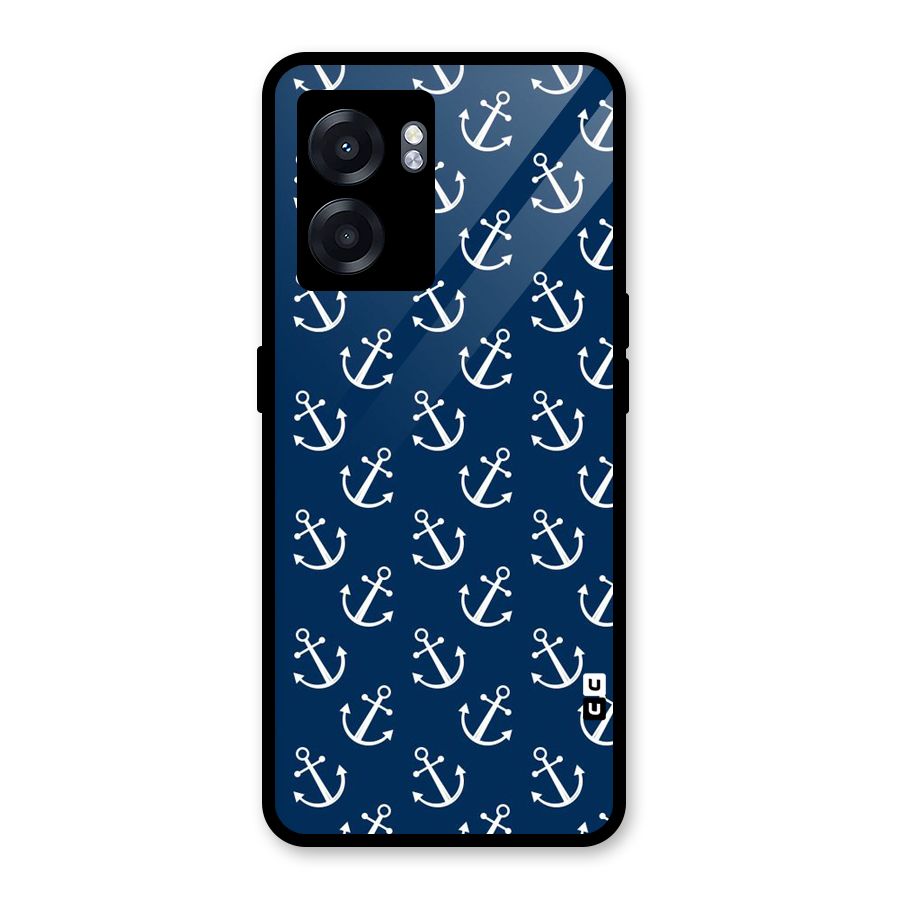 Anchor Zig Pattern Glass Back Case for Realme Narzo 50 5G