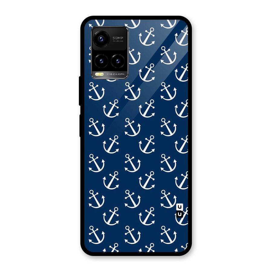 Anchor Zig Pattern Glass Back Case for Vivo Y21T