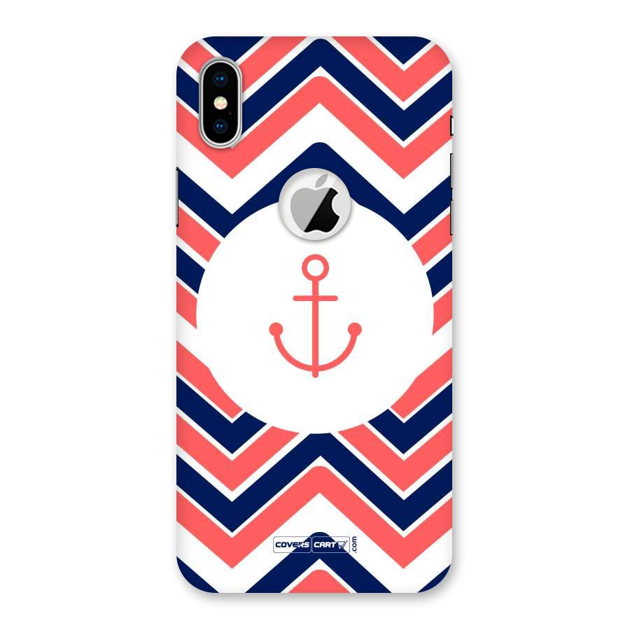 Anchor Zig Zag Back Case for iPhone X Logo Cut