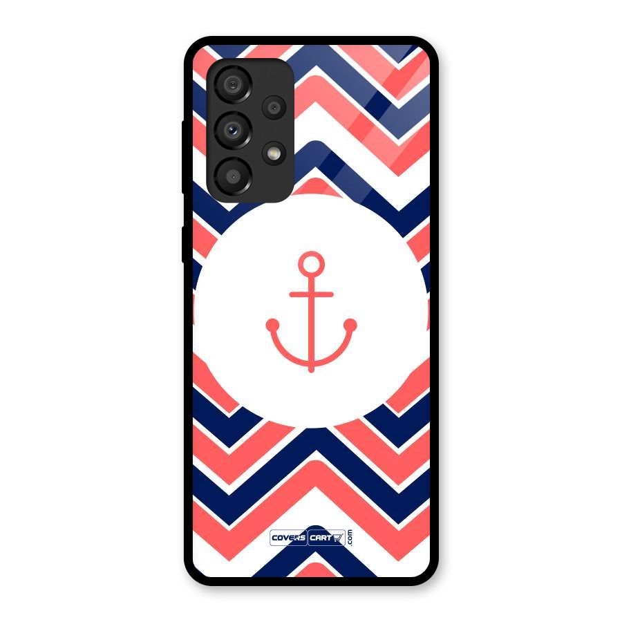 Anchor Zig Zag Glass Back Case for Galaxy A33 5G
