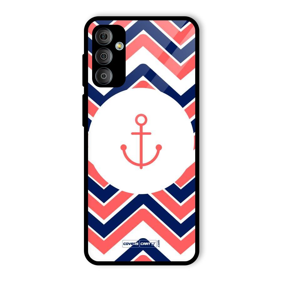Anchor Zig Zag Glass Back Case for Galaxy F23
