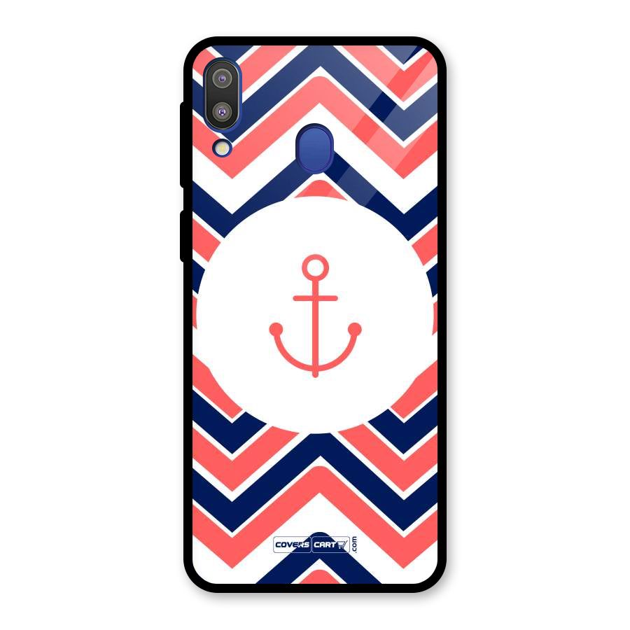 Anchor Zig Zag Glass Back Case for Galaxy M20