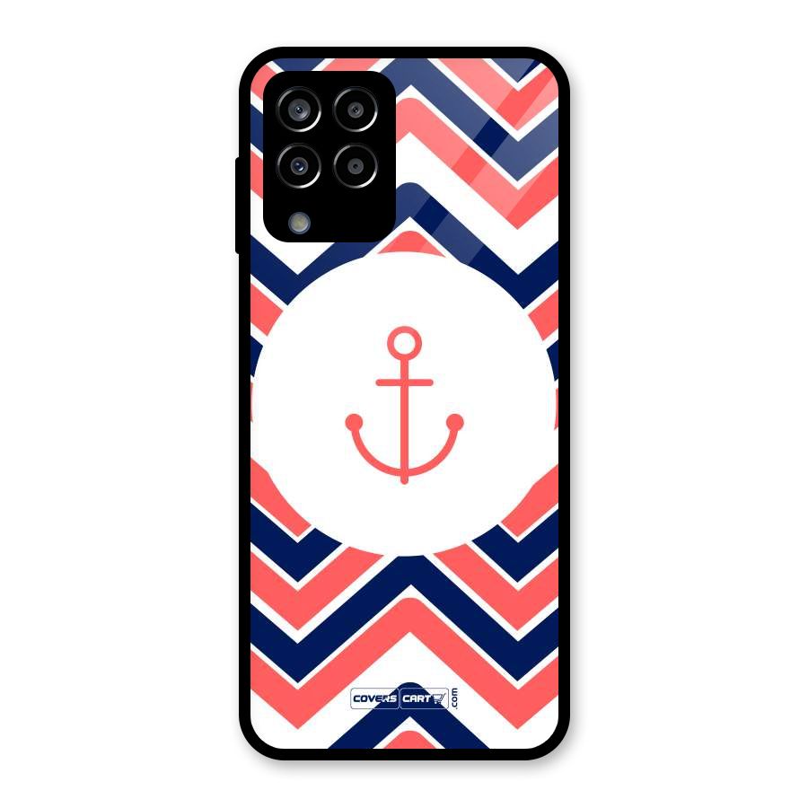 Anchor Zig Zag Glass Back Case for Galaxy M33