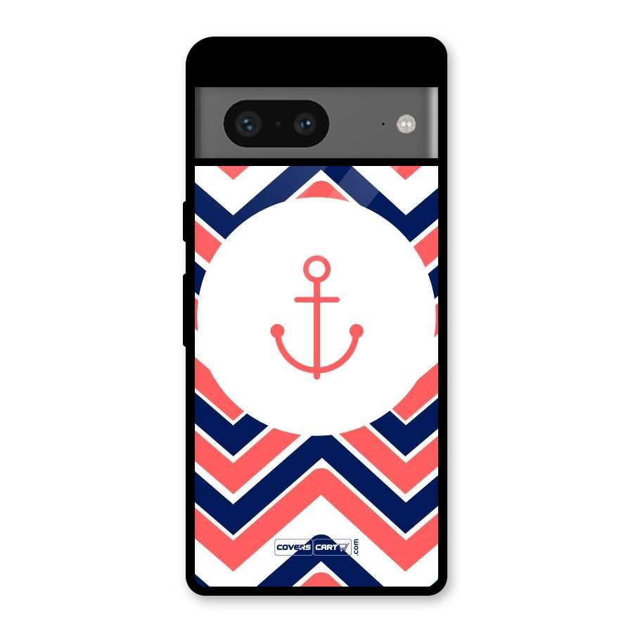 Anchor Zig Zag Glass Back Case for Google Pixel 7